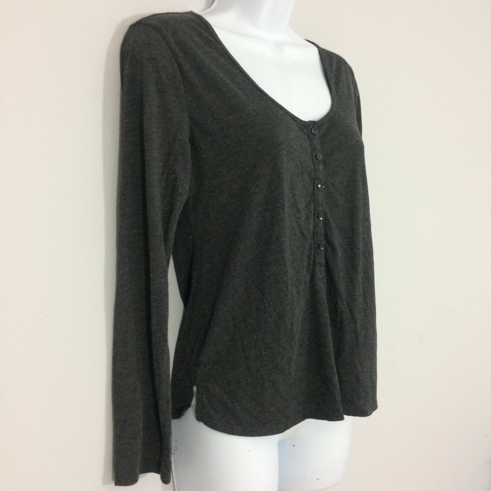 Victorias Secret Womens S Charcoal Gray Pajama Top - Picture 2 of 8